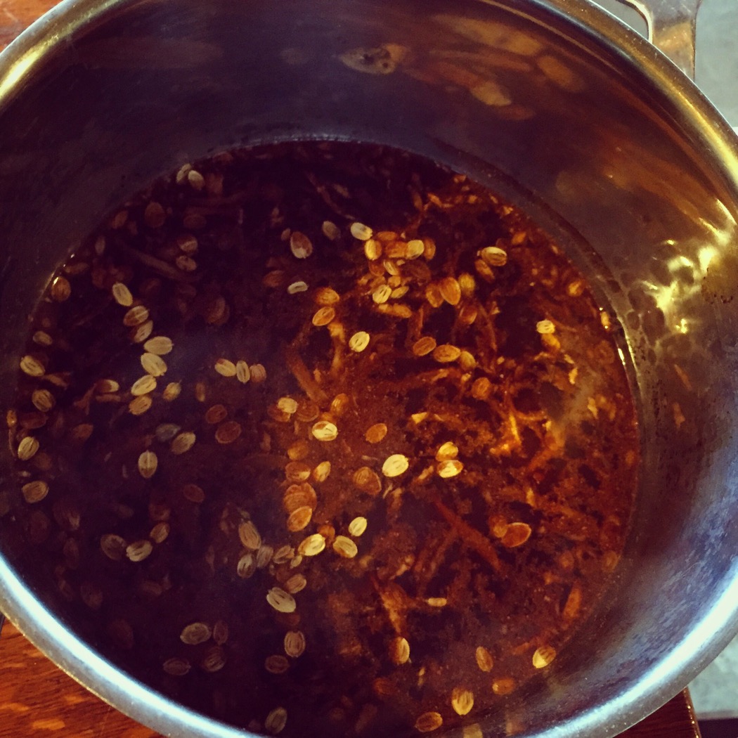 Chaga infusing in elderberry Chaga infusing in elderberry